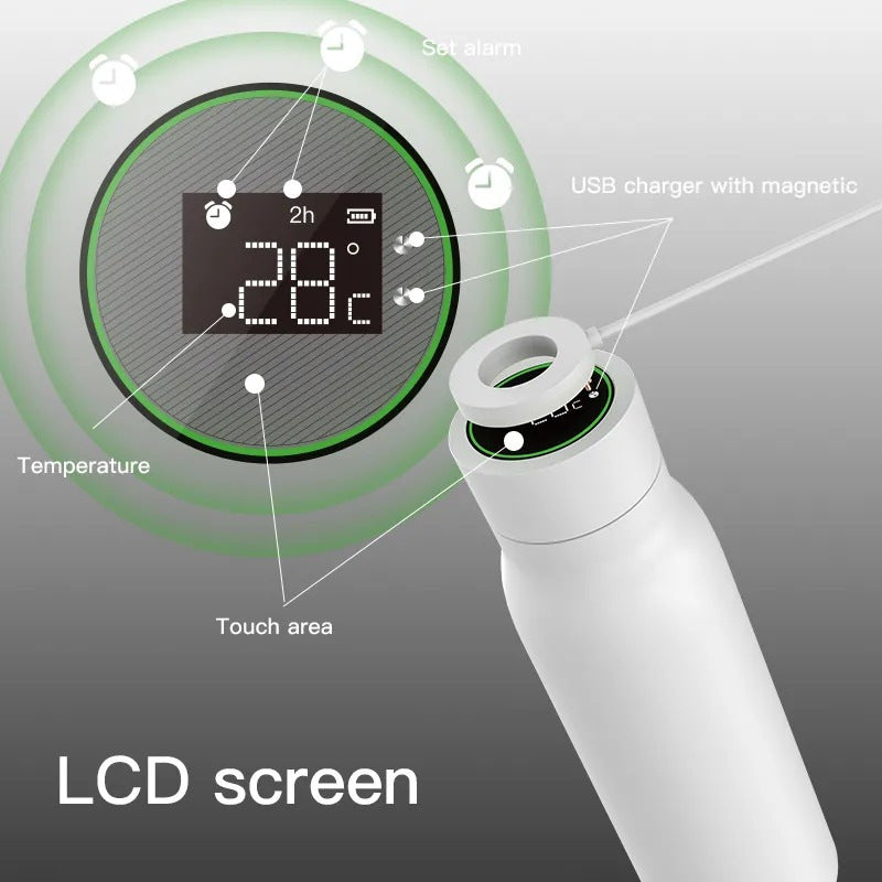 HydraGlow™ Smart Water Bottle – Bluetooth, Temperature Display (600ML)